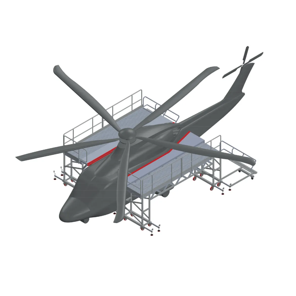 Arbetsplattform Helikopter