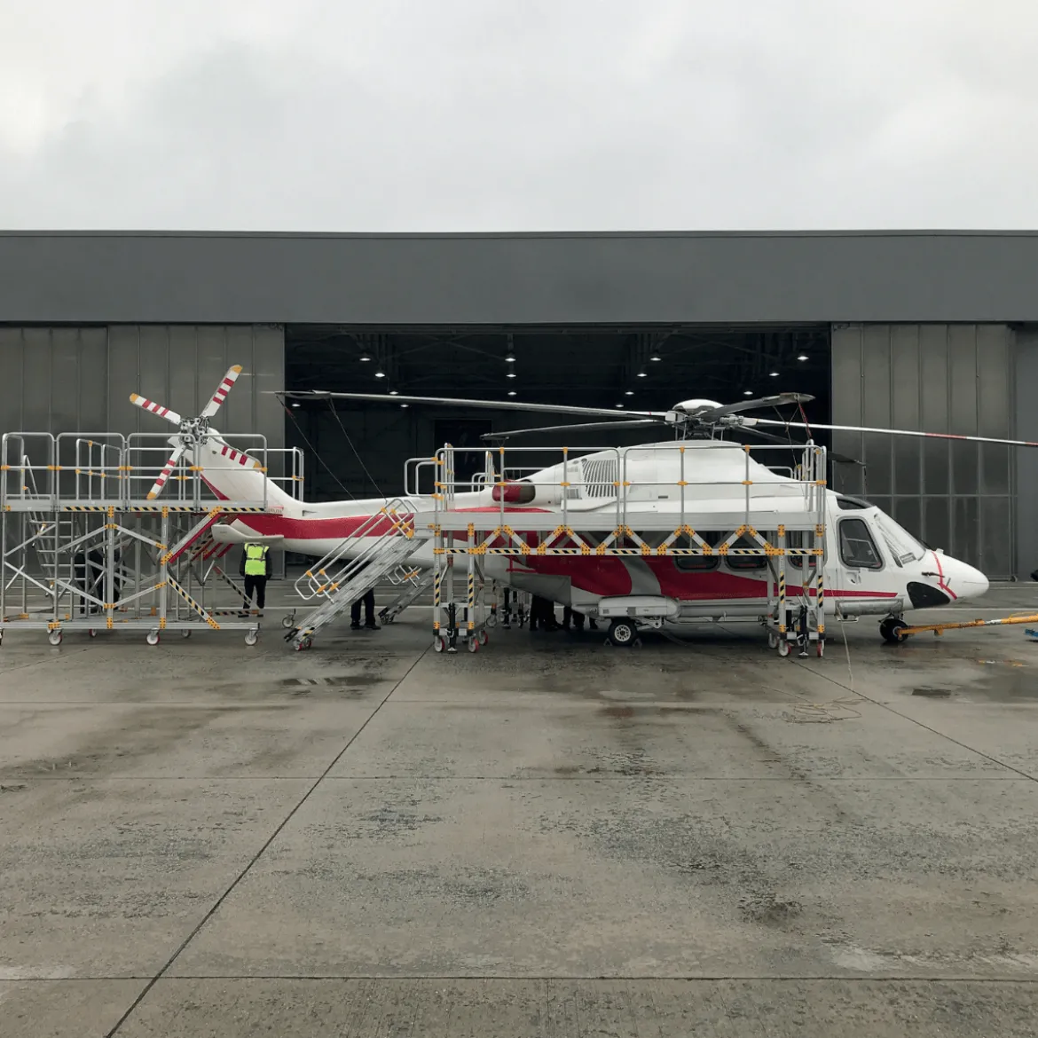 Arbetsplattform Helikopter
