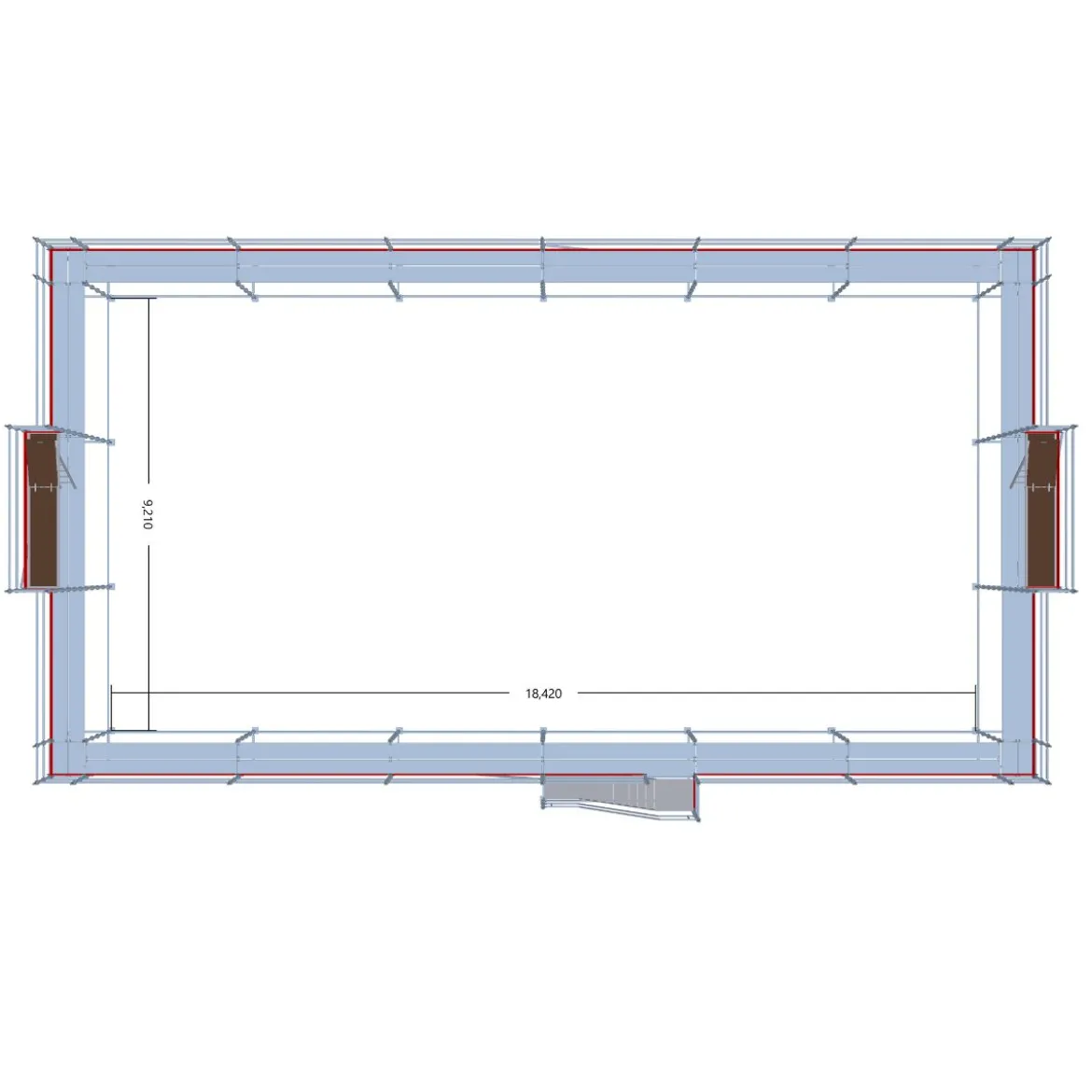 Byggställning modul stål 240m2
