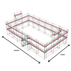 Byggställning modul stål 354m2