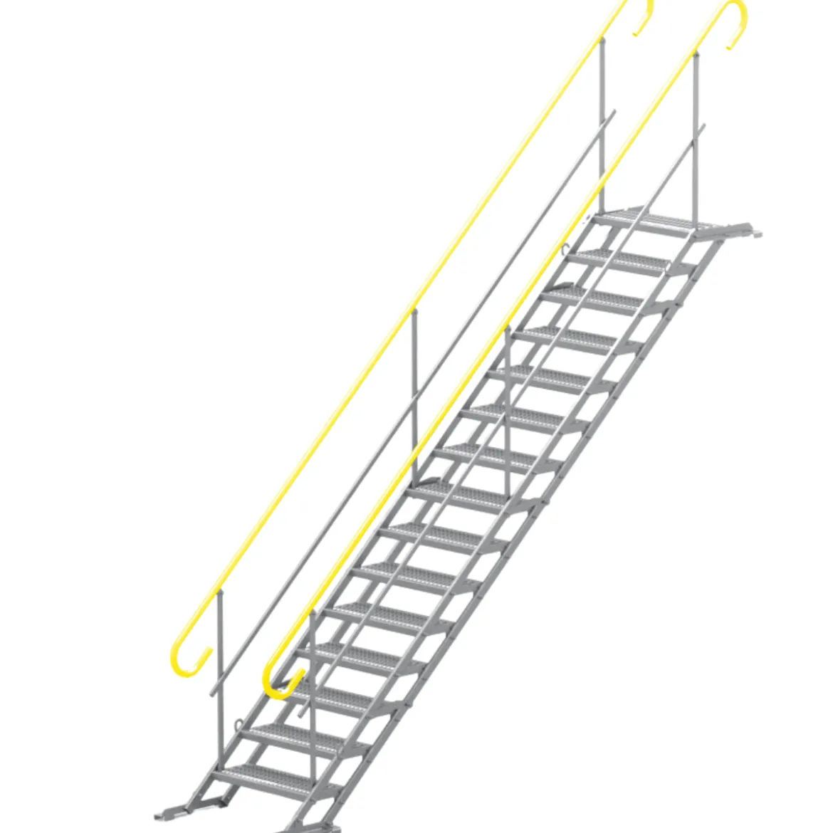 Byggtrappa 100cm 15 steg komplett 2 räcken