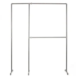 Dubbel Klädställning stålgrå 166cm
