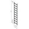 Fasadstege 2800mm ALU