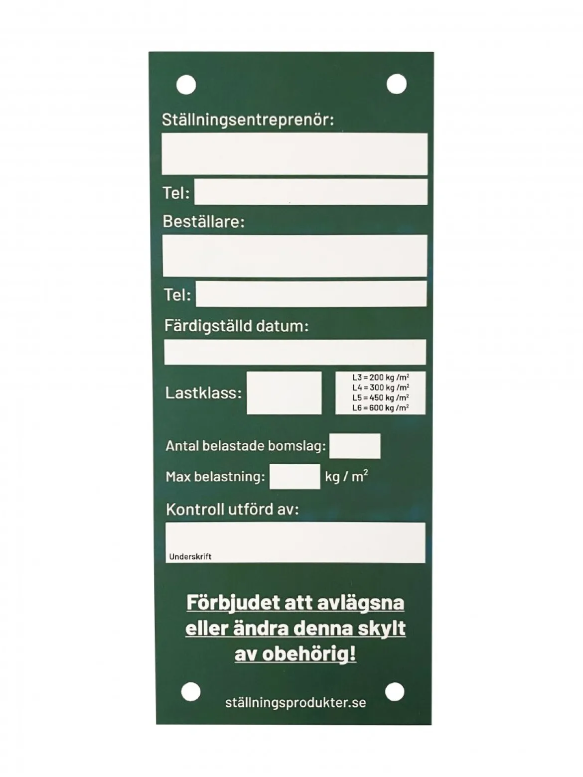 Grönskylt dubbelsidig 1000 st (kartong)