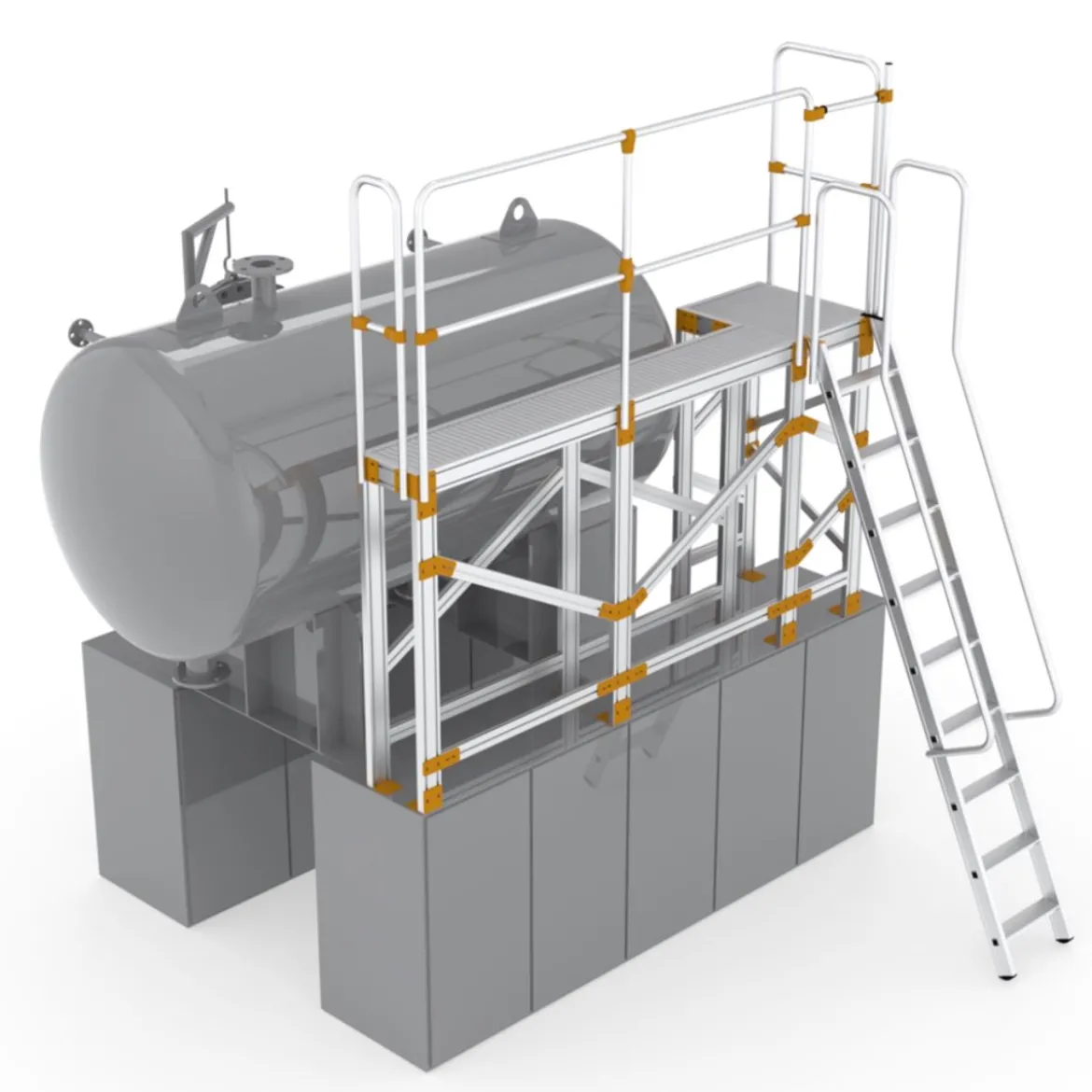 Industriplattform för tank och silo