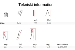 Kombistege 4,9m 2-delad