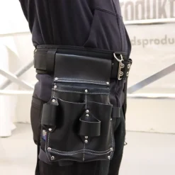 Komplett Verktygsbälte Textil med Läderficka