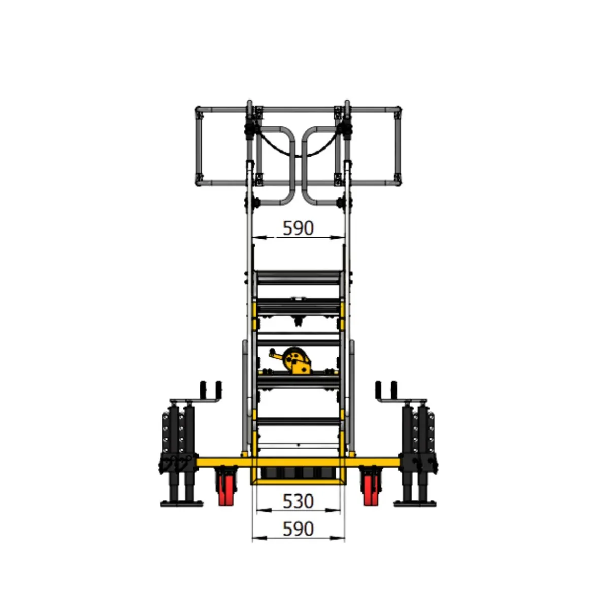 Plattformstrappa Justerbar 1,5-2m