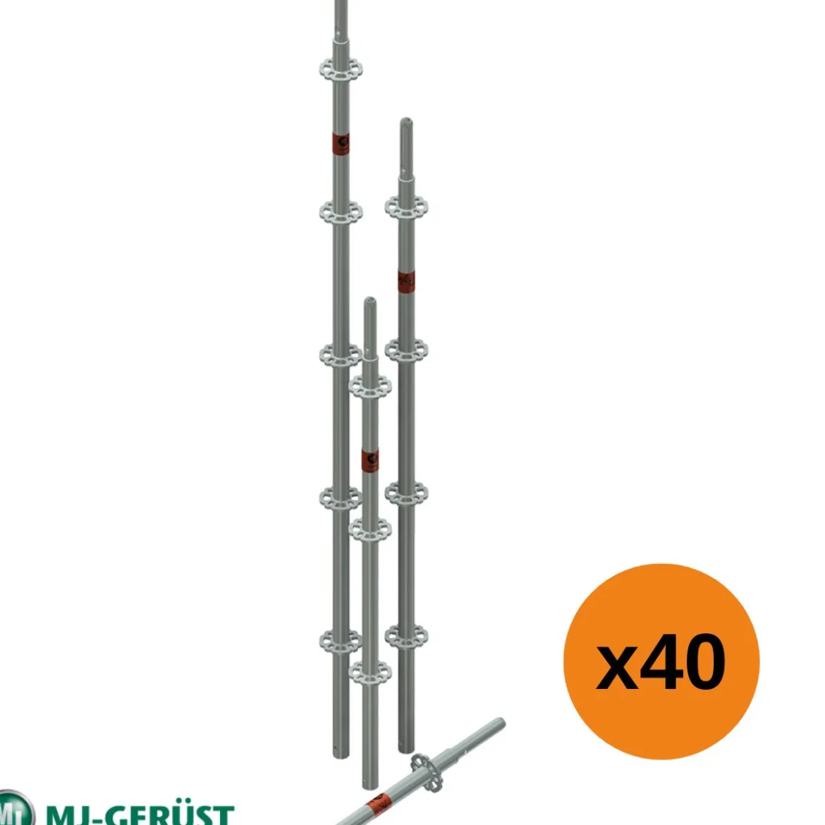 Spira med tapp stål 40-pack