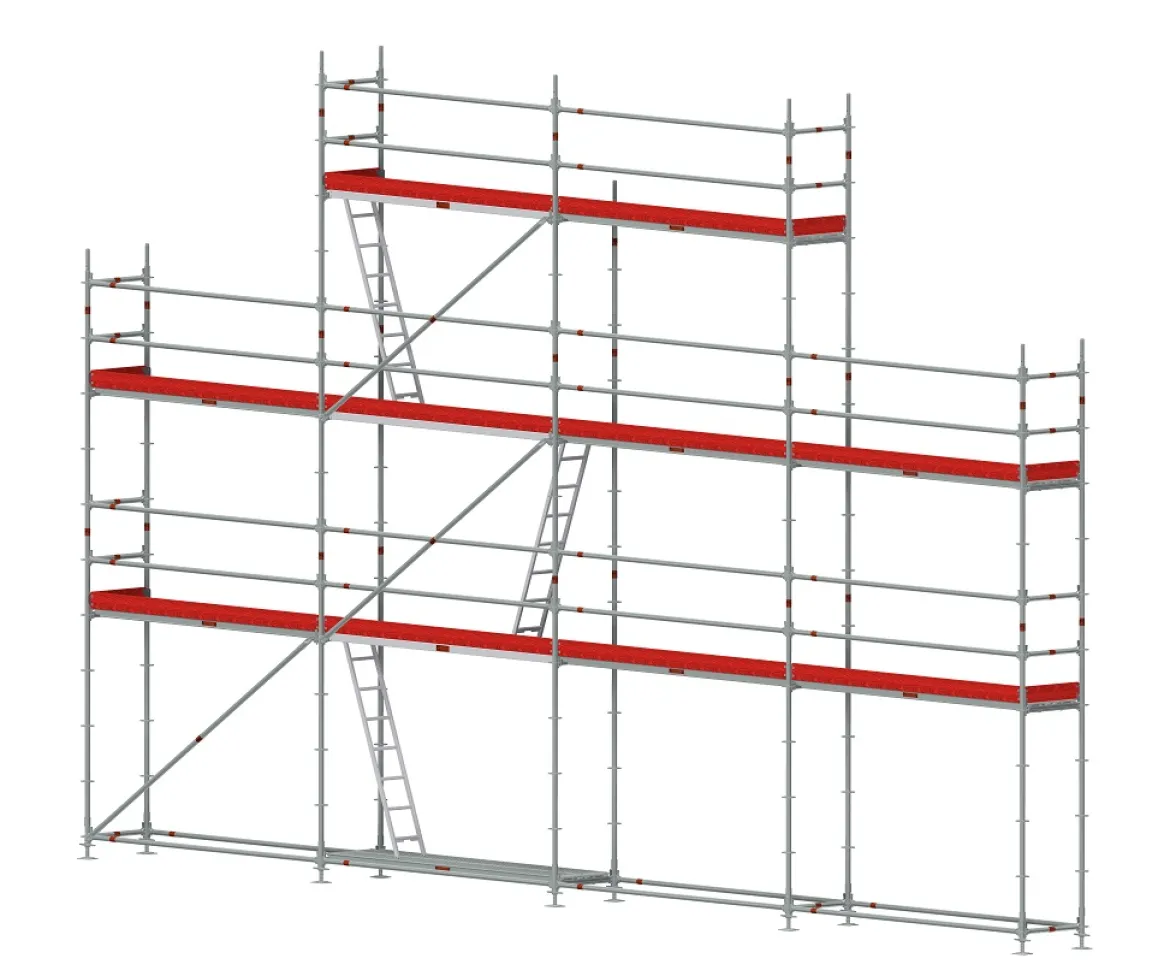 Ställningspaket modul stål 12x6 m med gaveltopp