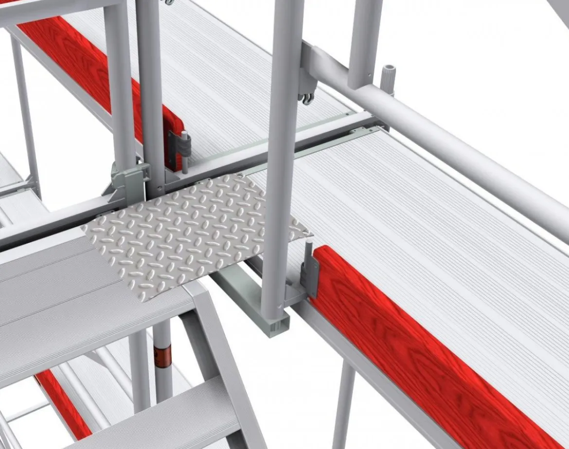 Ställningstrailer med 115m² Ramställning komplett med trappa & sparklist
