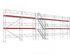 Ställningstrailer med 115m² Ramställning komplett med trappa & sparklist