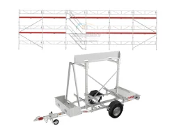Ställningstrailer med 115m² Ramställning komplett med trappa & sparklist