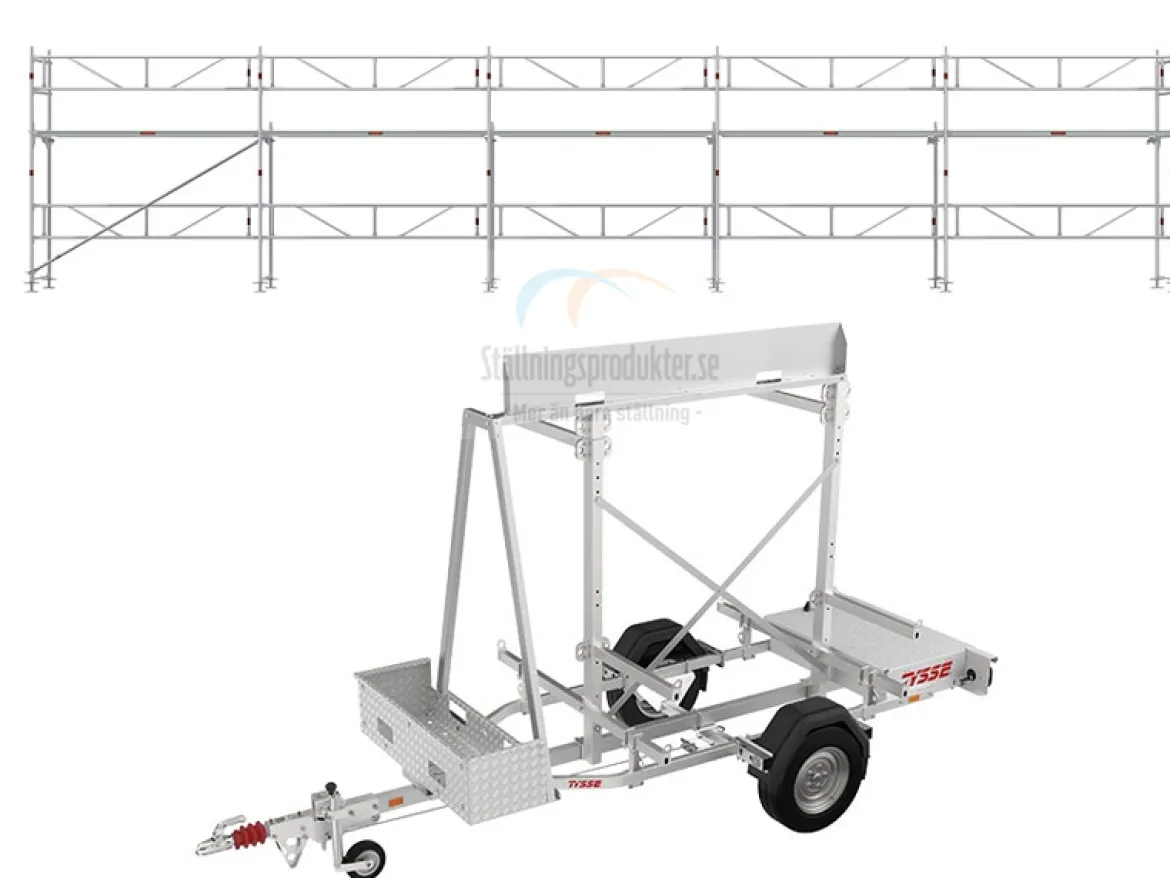 Ställningstrailer med 60m² Ramställning Alu