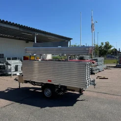 Ställningstrailer med 120m² Villapaket Ram Alu