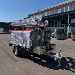 Ställningstrailer med 120m² Villapaket Ram Alu