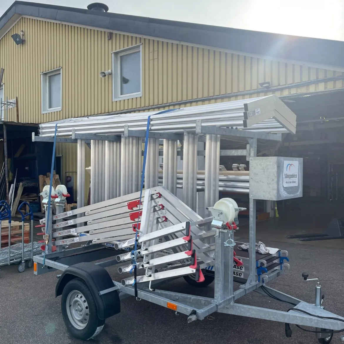 Ställningstrailer med SGS + Rullställning
